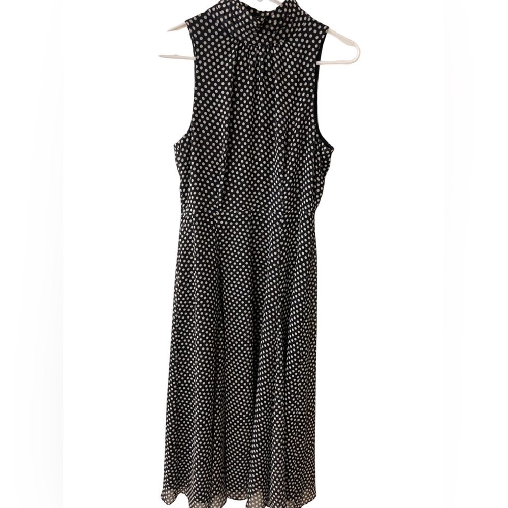Tommy Hilfiger Black and White Polka Dot Maxi Dress